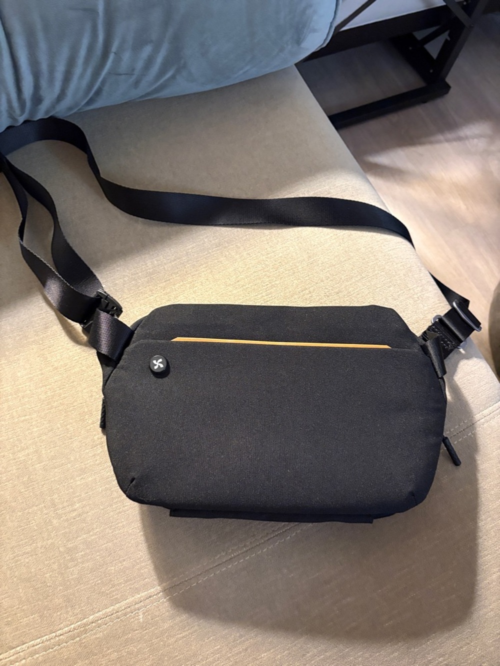 Mopak Black Crossbody Sling Bag